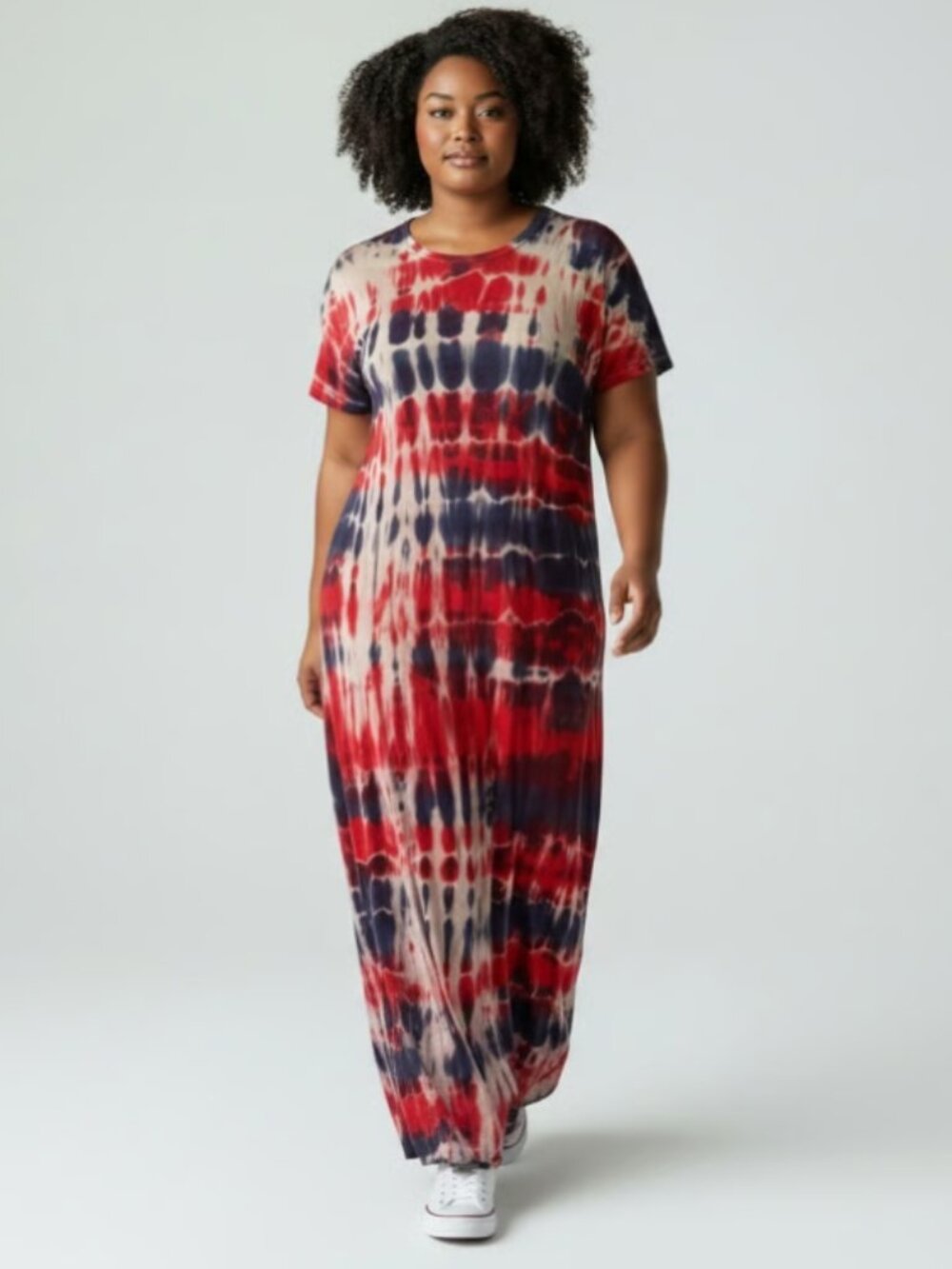 LuLaRoe Maria patriotic maxi dress S